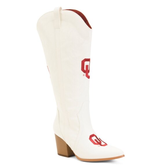 VACCARI BOOTS White Oklahoma Blair Tall Heeled Western Boots - Picture 1 of 2